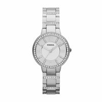 Fossil Women’s Virginia Silver/Steel Round Stainless Steel Watch – ES3282