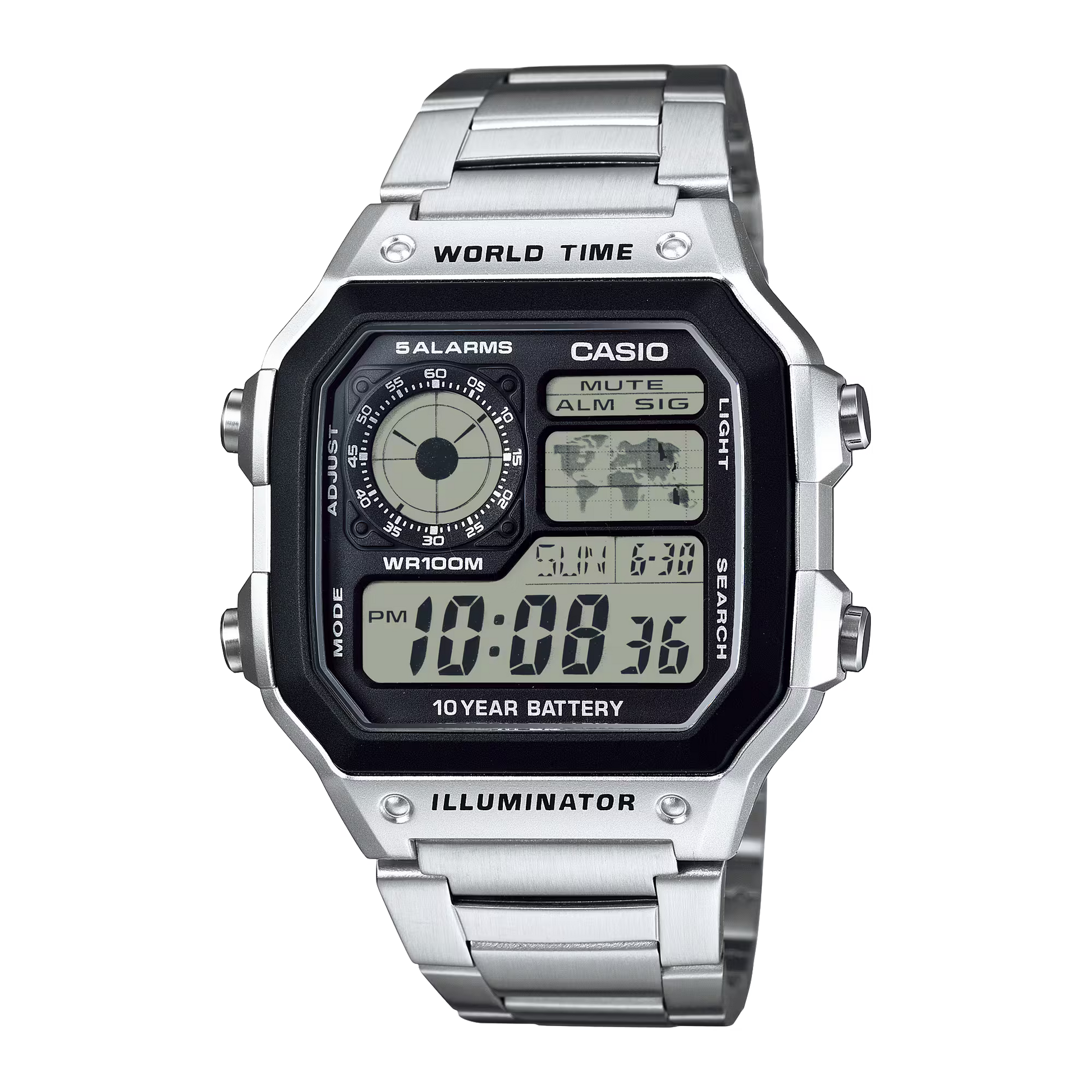Casio Digital Multifunction World Timer AE-1200WHD-1AVDF