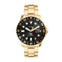 Fossil Men's Blue GMT Gold-Tone Stainless Steel Watch - FS5990