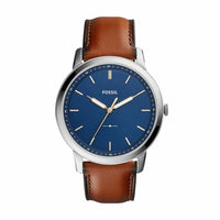 Fossil Men's The Minimalist 3H Round brown Leather Watch - FS5304