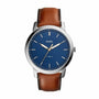 Fossil Men's The Minimalist 3H Round brown Leather Watch - FS5304