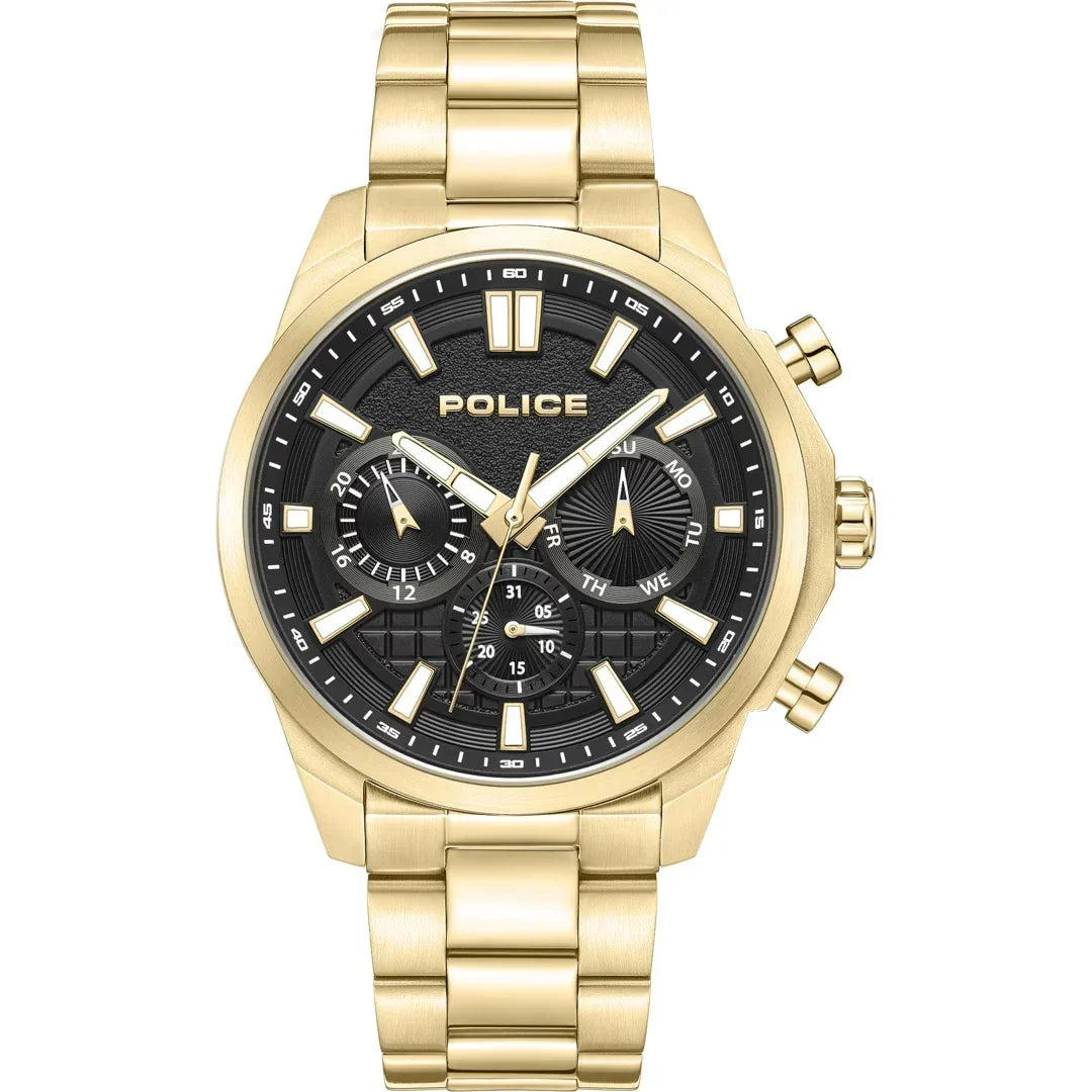 POLICE Rangy Day-Date Golden / Black PEWJK0021005