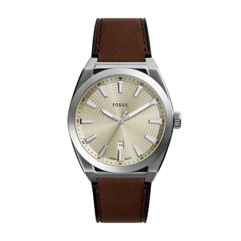 Fossil Men's Everett Three-Hand Date, Stainless Steel Watch - FS6071