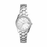 Fossil Women's Scarlette Mini Silver Round Stainless Steel Watch - ES4317