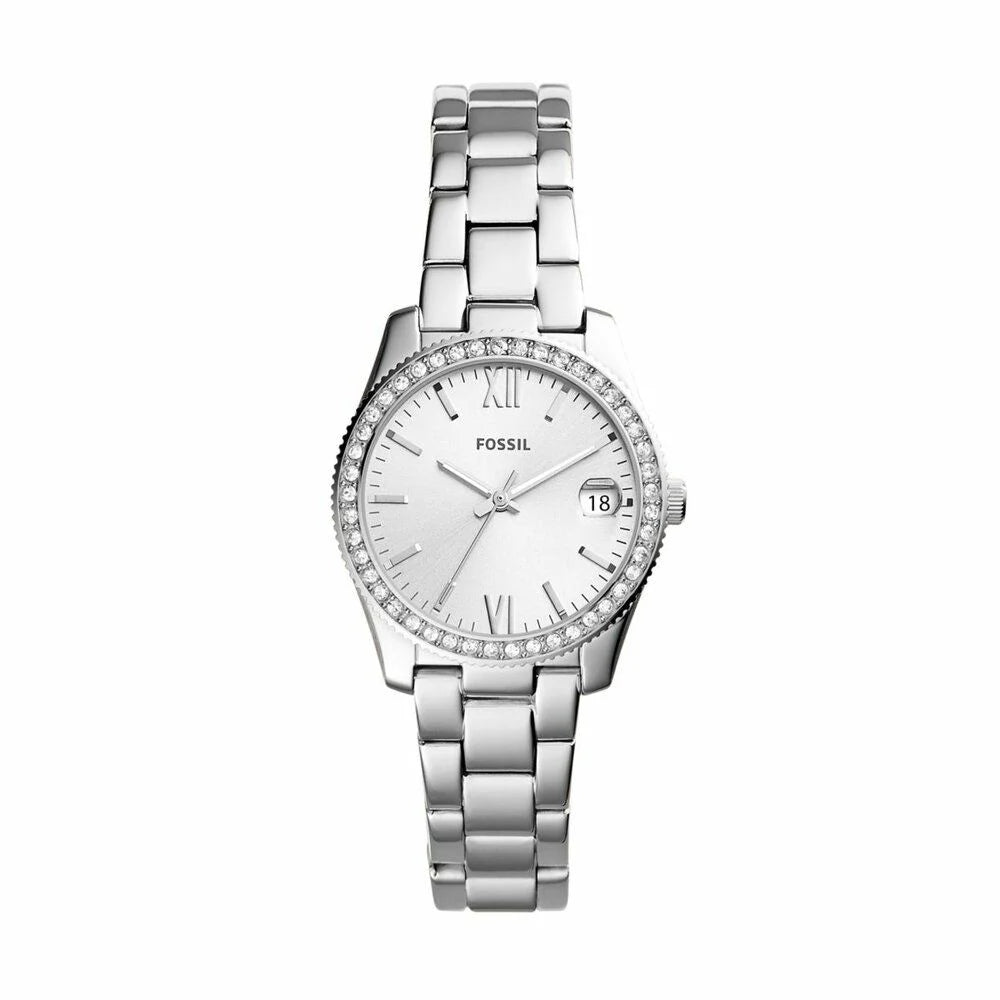 Fossil Women's Scarlette Mini Silver Round Stainless Steel Watch - ES4317