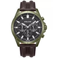Police Malawi Men's Multifunction Green Dial Watch PEWJF2204114