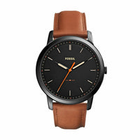 Fossil Men's The Minimalist 3H Light Brown Round Leather Watch - FS5305
