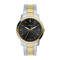 Fossil Men's Minimalist 3 Hand Two-Tone Stainless Steel Watch - FS6182