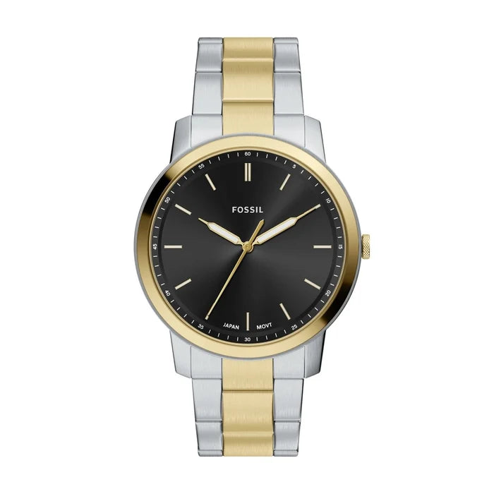 Fossil Men's Minimalist 3 Hand Two-Tone Stainless Steel Watch - FS6182