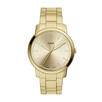 Fossil Men's Minimalist 3 Hand Gold Stainless Steel Watch - FS6181