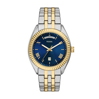 Fossil Men's Campbell Three-Hand Day-Date Two-Tone Stainless Steel Watch - FS6141