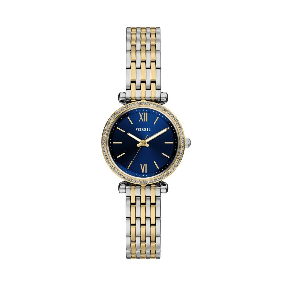 Fossil Women's Carlie Three-Hand Two-Tone Stainless Steel Watch - ES5438