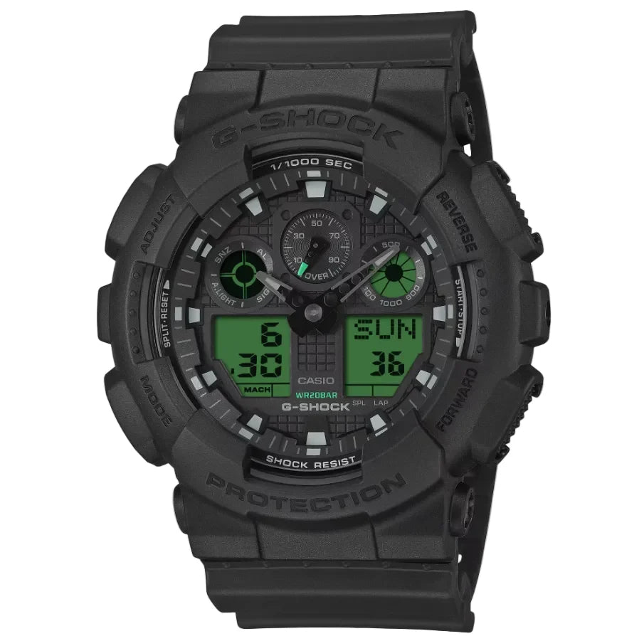Casio G-Shock Mens 200m Standard - GA-100BEG-1ADR