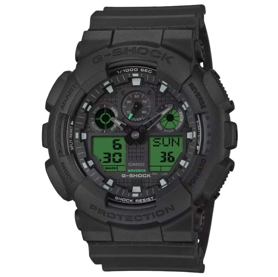 Casio G-Shock Mens 200m Standard - GA-100BEG-1ADR