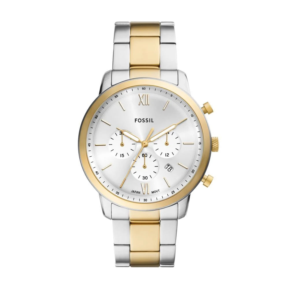 Fossil Men's Neutra Chronograph, Two-Tone Stainless Steel Watch - FS6112