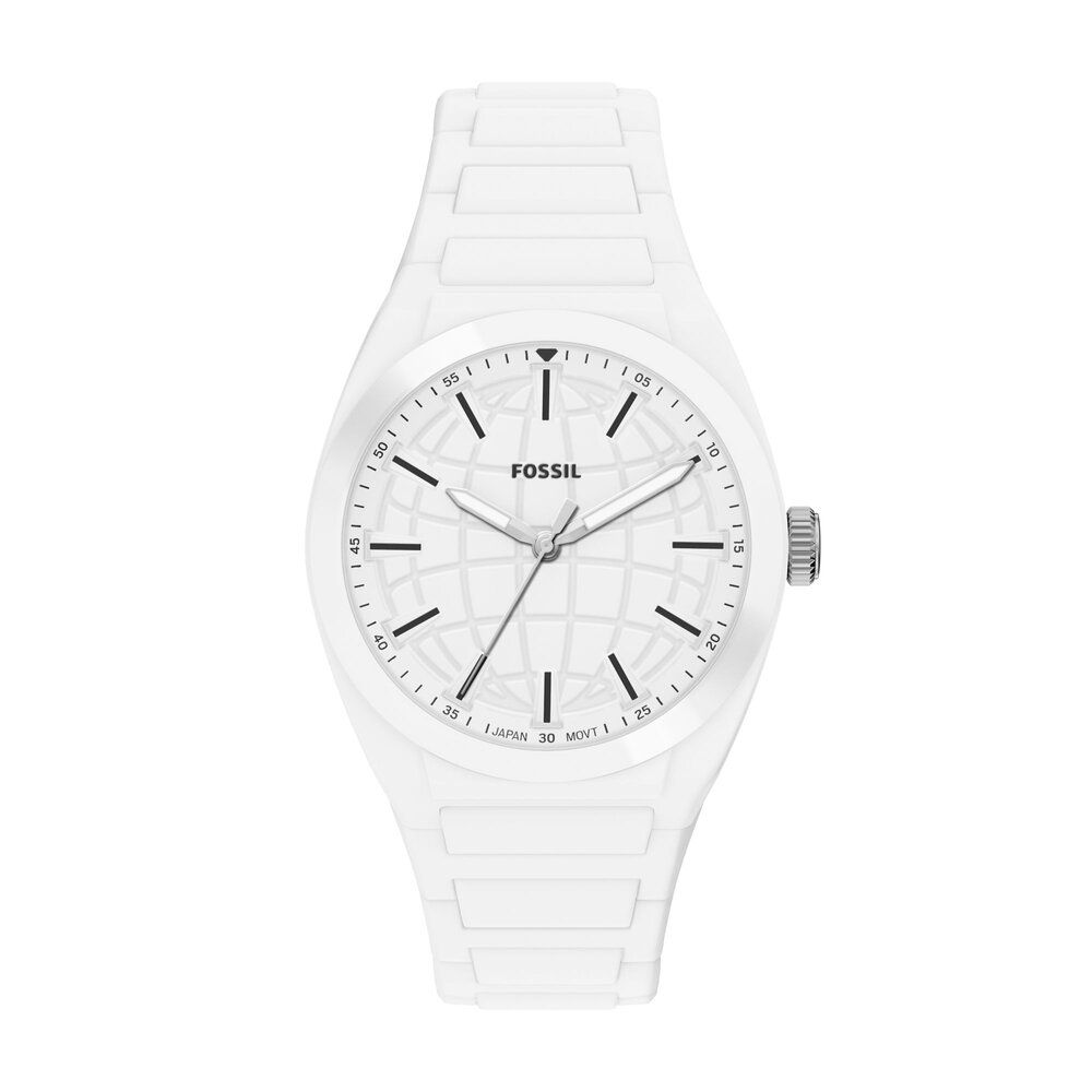 Fossil Men's Everett White Silicone Men's Watch FS6176