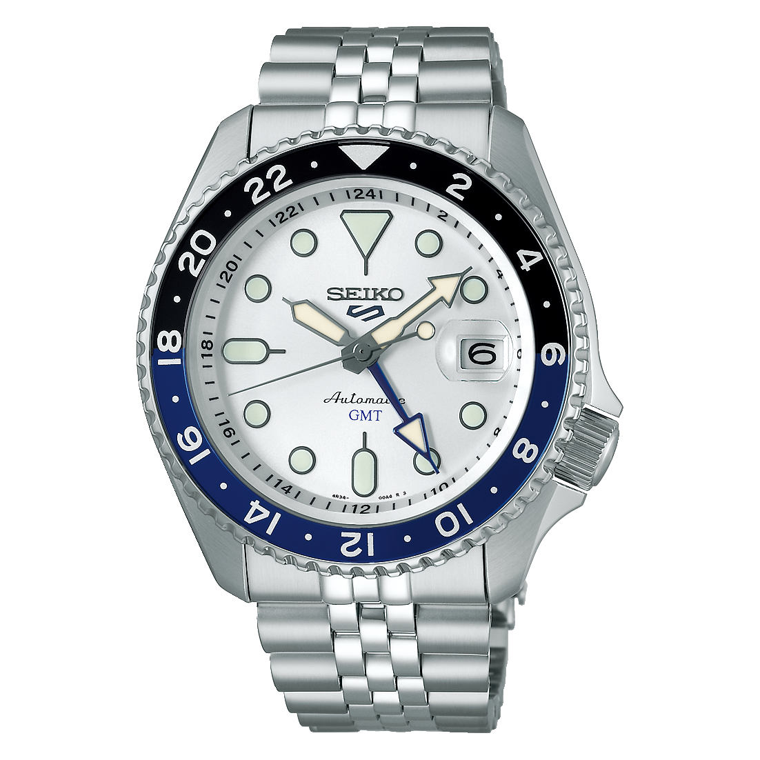 Seiko 5 Sports SKX GMT Sky Blue, Silver Cloud SSK033K1
