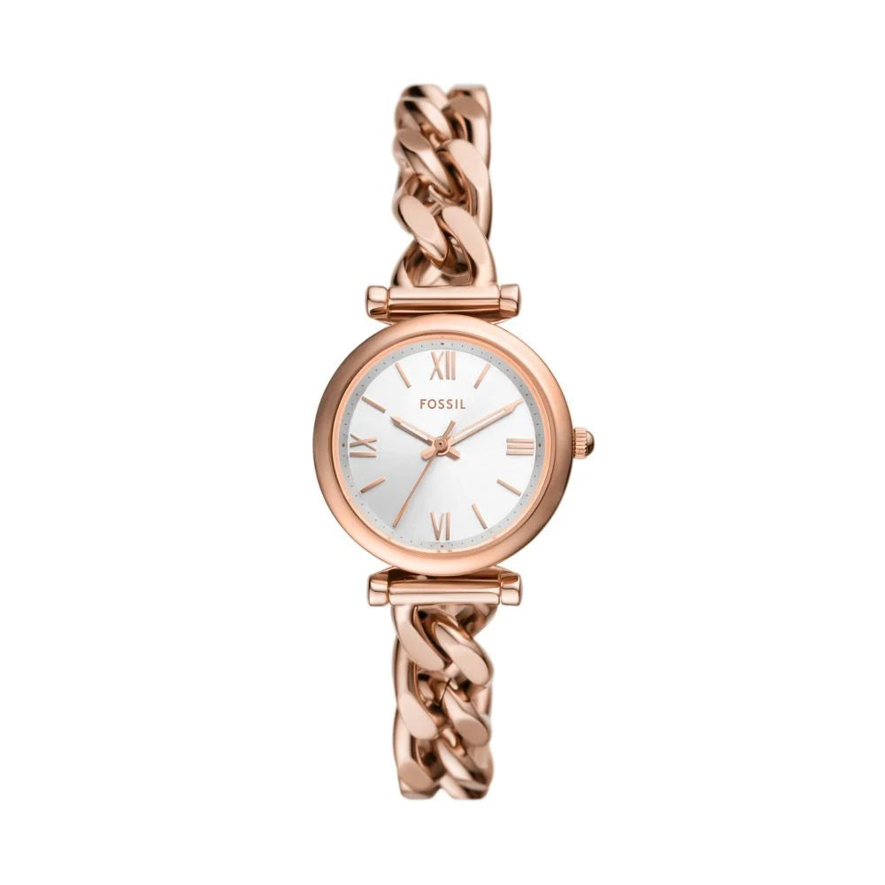 Fossil Carlie Three-Hand Rose Gold-Tone Stainless Steel Watch - ES5330