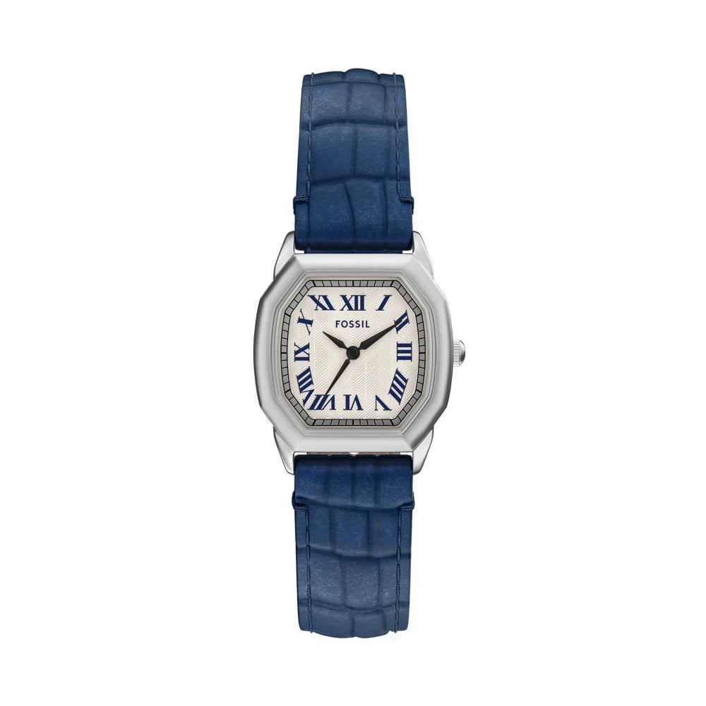 Fossil Women's Harlow Three-Hand Navy Croco Leather Watch - ES5425