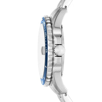 Fossil Men Blue Dive Three-Hand Date Stainless Steel Watch- FS6029