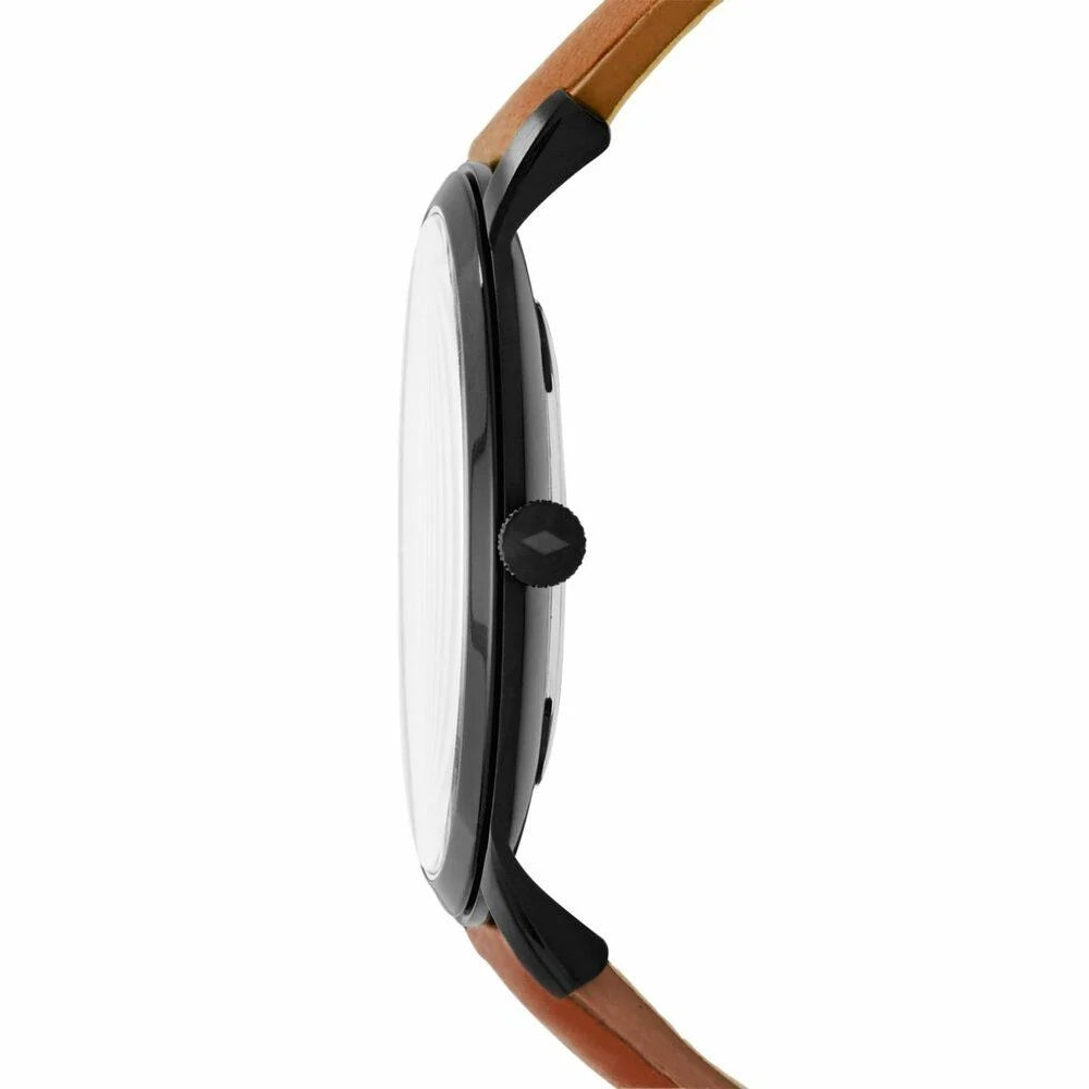 Fossil Men's The Minimalist 3H Light Brown Round Leather Watch - FS5305