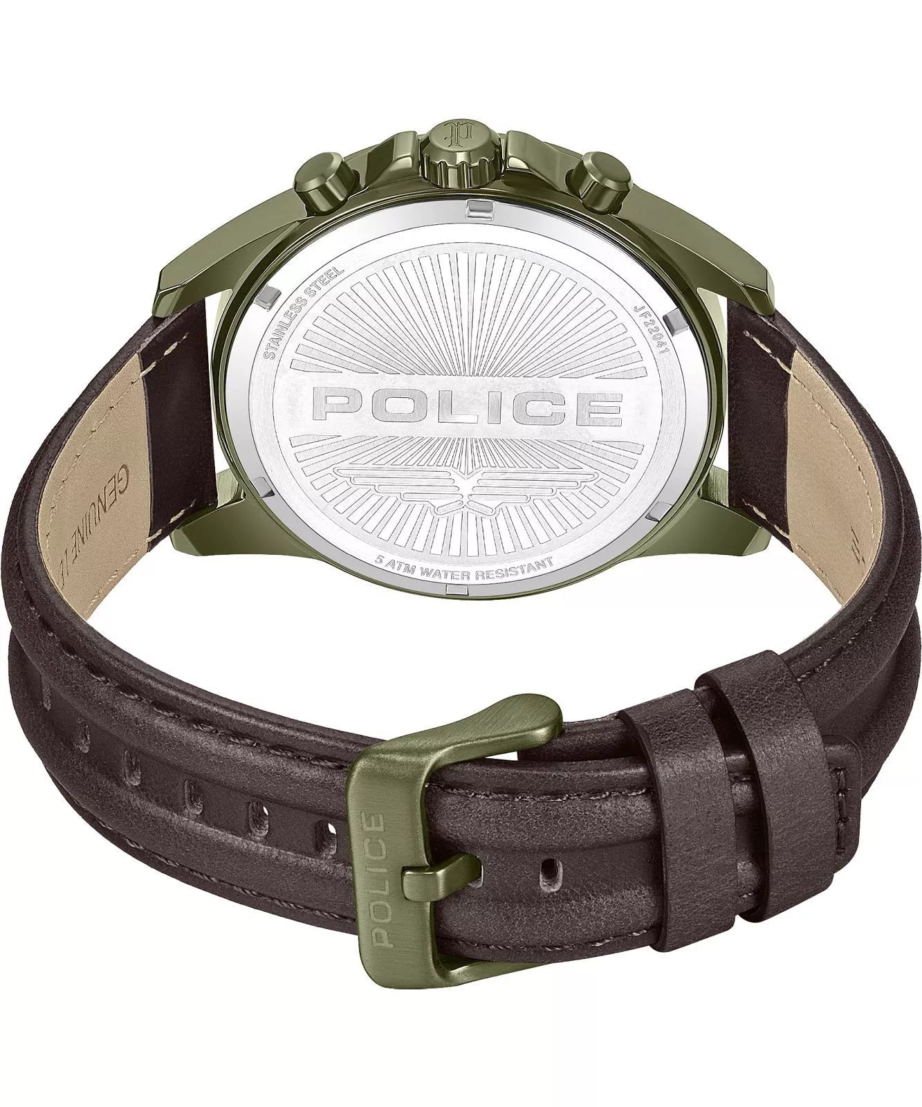 Police Malawi Men's Multifunction Green Dial Watch PEWJF2204114