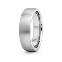 6mm Tungsten Brushed Dome Comfort Fit Band