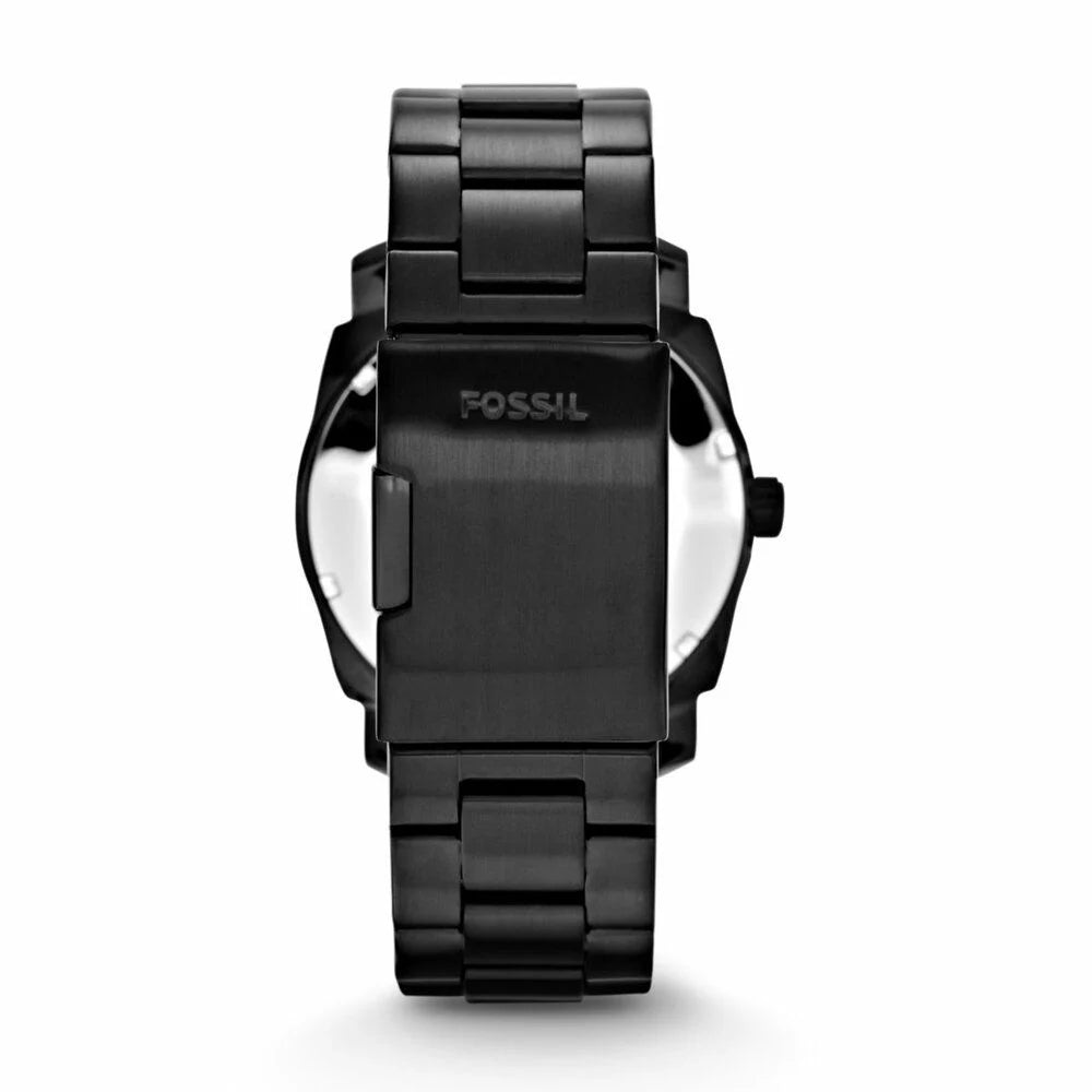 Fossil Men's Machine Black Round Stainless Steel Watch - FS4775
