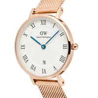 Daniel Wellington Petite Roman Numerals Date Rose Gold