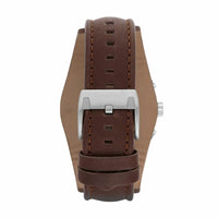 Fossil Men's Coachman Silver/Steel Round Leather Watch - CH2891