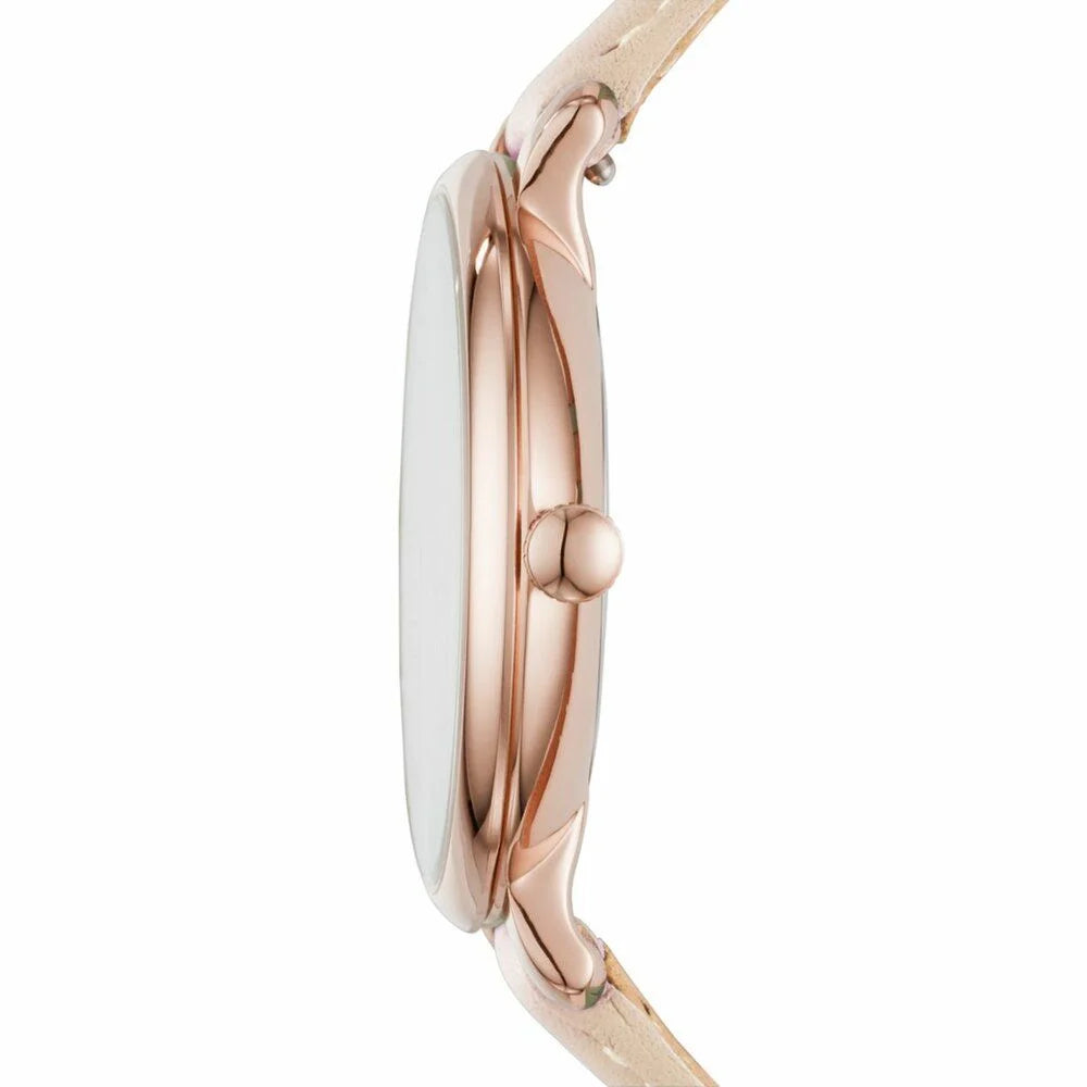 Fossil Women's Jacqueline Rose Gold Round Leather Watch - ES3988