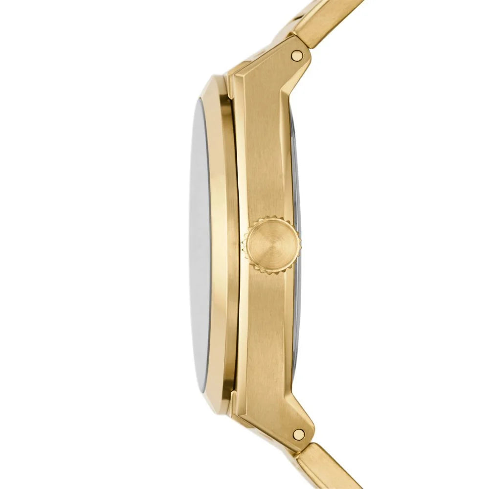 Fossil Men's Everett Three-Hand Date Gold-Tone Stainless Steel Watch - FS5965