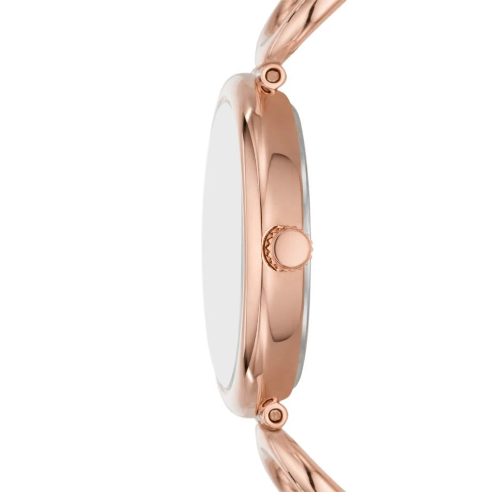 Fossil Women's Carlie Three-Hand Rose Gold-Tone Stainless Steel Watch - ES5273