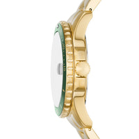Fossil Men's Fossil Blue Dive Three-Hand Date, Gold-Tone Stainless Steel Watch - FS6030