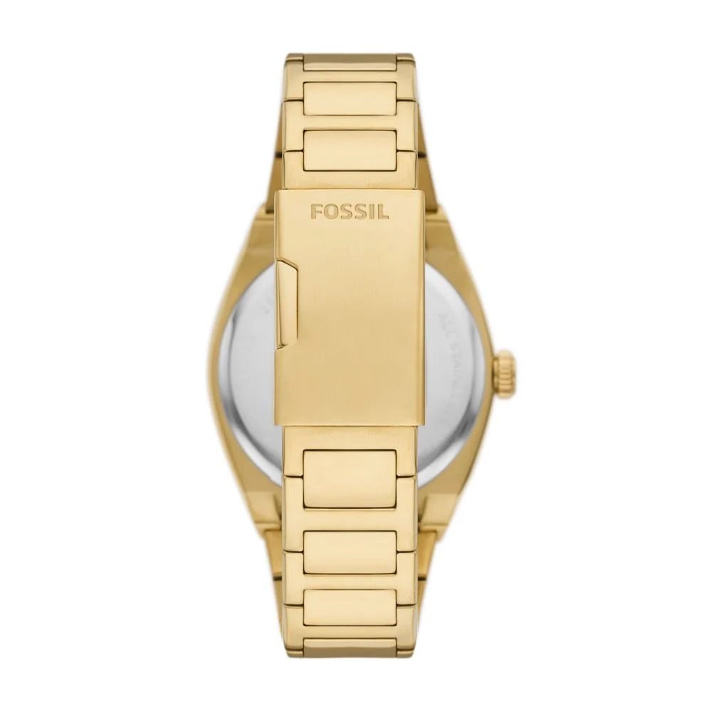 Fossil Men's Everett Three-Hand Date Gold-Tone Stainless Steel Watch - FS5965