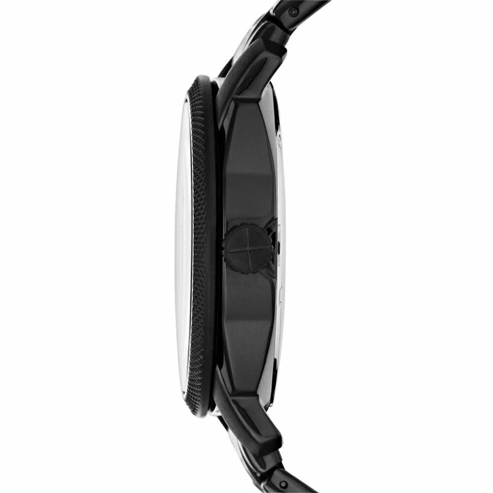 Fossil Men's Machine Black Round Stainless Steel Watch - FS4775