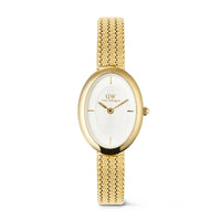 Daniel Wellington Juliette Braided Mesh White Sunray Gold Watch