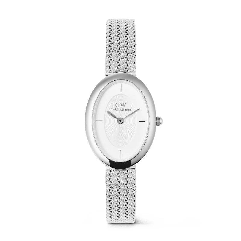 Daniel Wellington Juliette Braided Mesh White Sunray Silver Watch