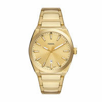 Fossil Men's Everett Three-Hand Date Gold-Tone Stainless Steel Watch - FS5965