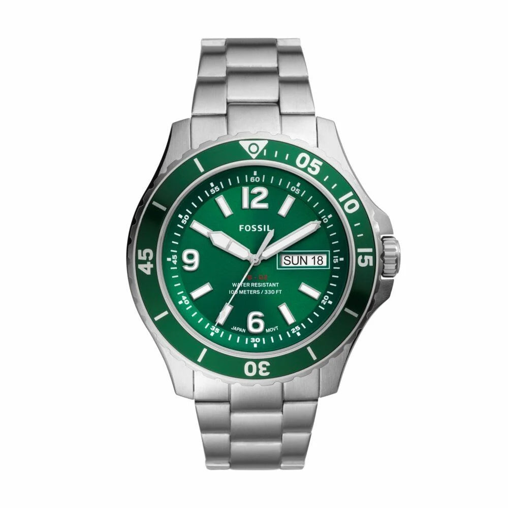 Fossil Men's Fb - 02 Silver Round Stainless Steel Watch - FS5690