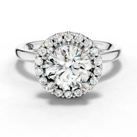 1ct Round Double Halo Ring