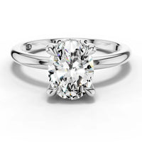1ct Oval Hidden Halo Ring