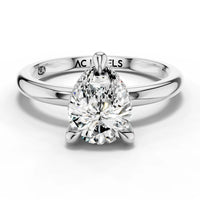 1ct Pear Pavé Hidden Halo Ring