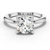 1ct Round Hidden Halo Ring