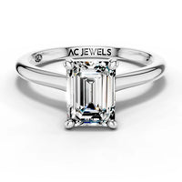 1ct Emerald Cathedral Solitaire Ring