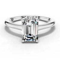 1ct Emerald Petal Solitaire Ring