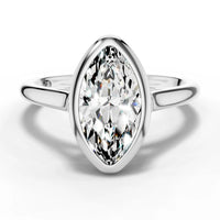 1ct Marquise Classic Bezel Ring