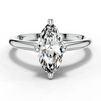 1ct Marquise Compass Solitaire Ring