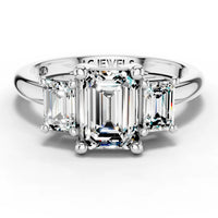 1ct Emerald Trilogy Ring