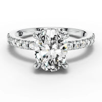 1ct Oval Pavé Hidden Halo Ring